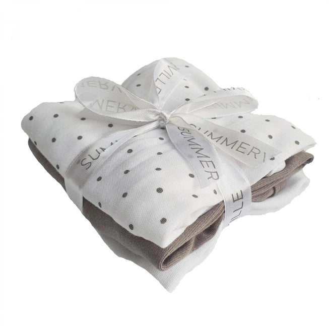 Organic Blankies White Dotty 3-pack