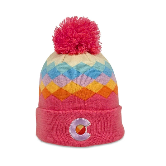 YoColorado Beanie - Kids' Berry Argyle