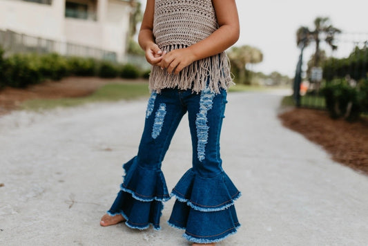 Double Ruffle Jeans